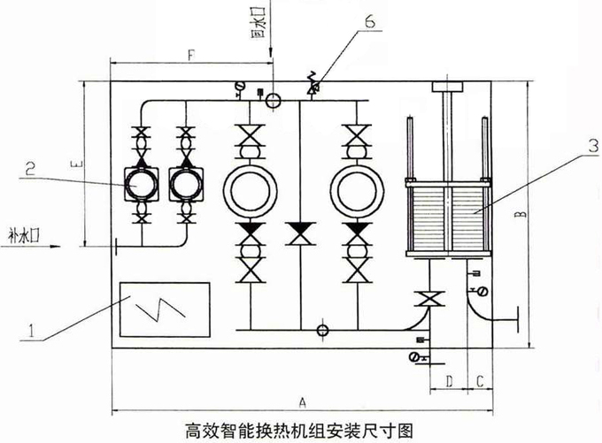 板式换热机组结构图 板式换热机组结构图